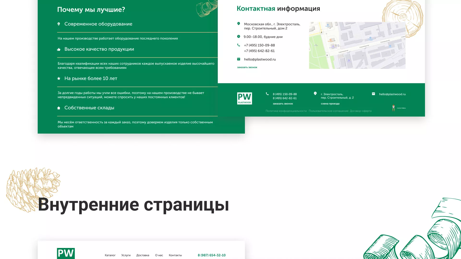 Разработка айдентики и сайта компании «Plastwood» в Мантурово