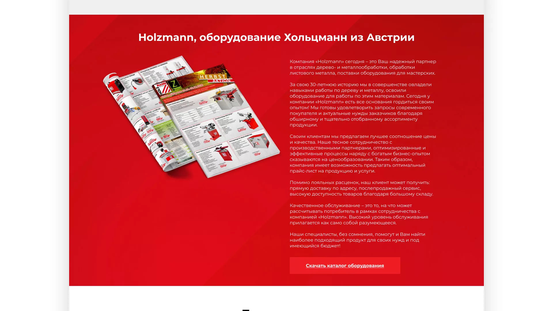 Создание сайта компании «HOLZMANN Maschinen GmbH» в Мантурово