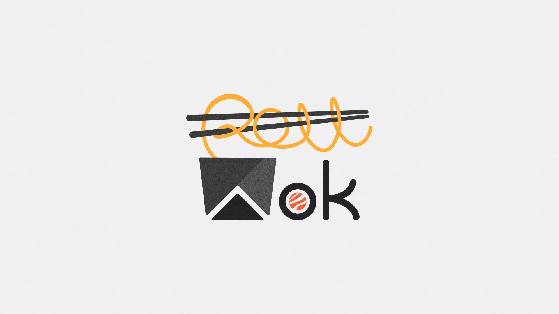 Разработка логотипа суши-бара «Roll Wok Club» в Мантурово