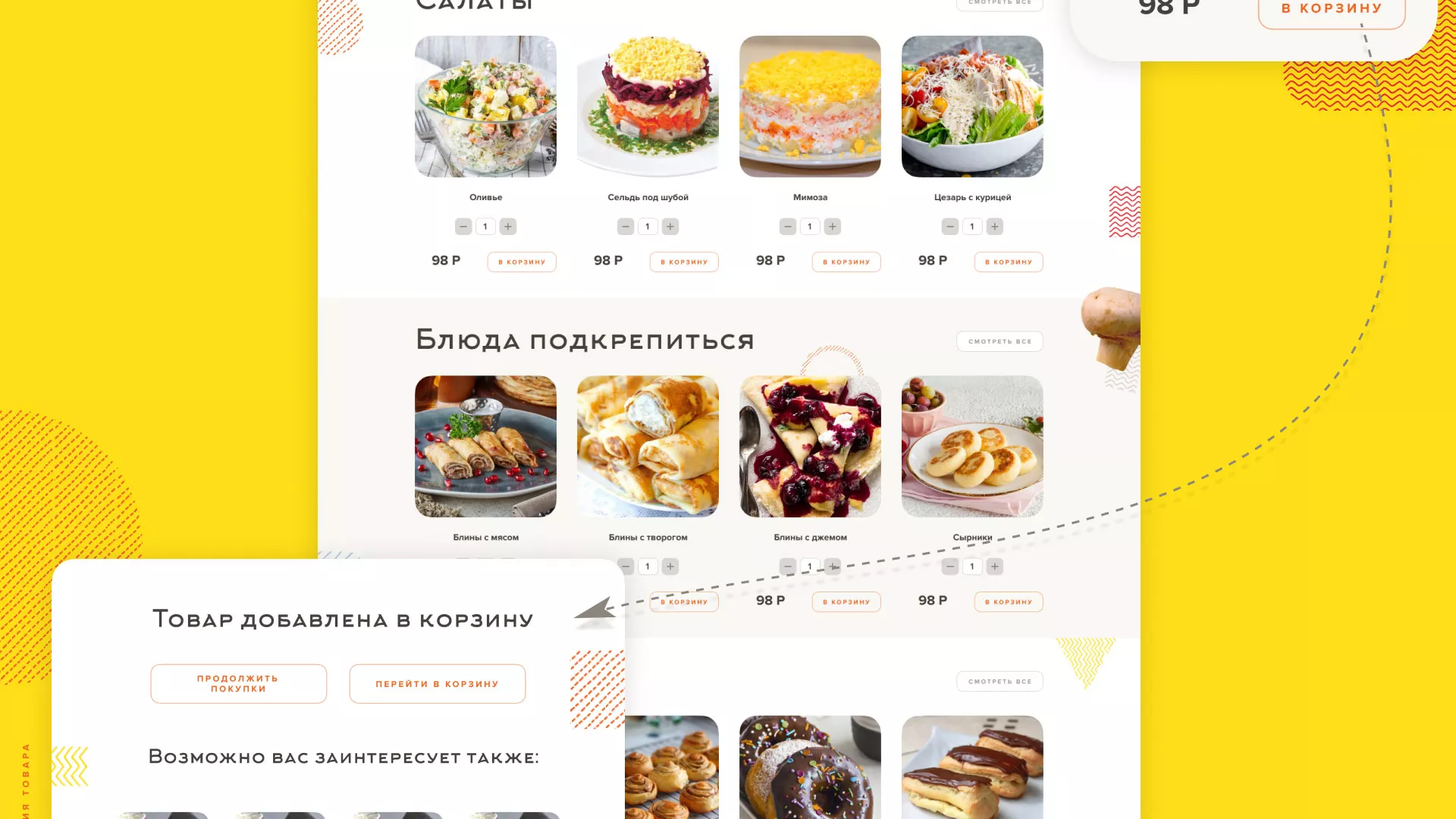 Разработка сайта кафе-столовой «Суп-Мясо-Салат» в Мантурово